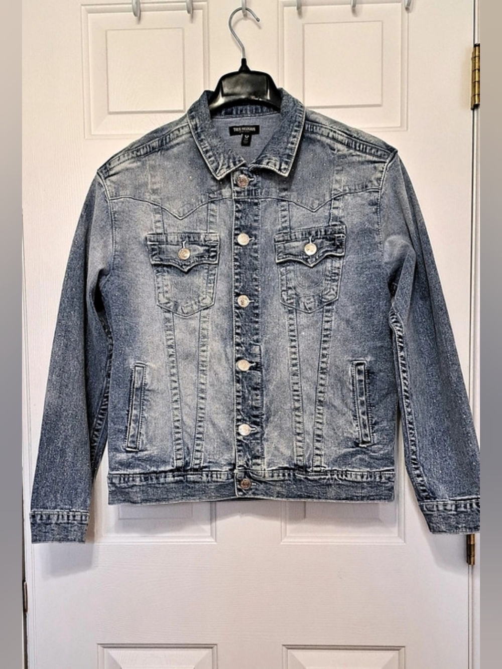 True Religion Light-Wash Denim Trucker Jacket